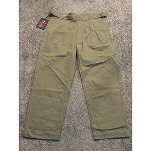 Red Tornado Vintage Style British Gurkha Pants Pleated Men Sz 40 Casual Trousers